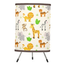 Cute Wild Safari Animal Modern Kids Pattern Tripod Lamp