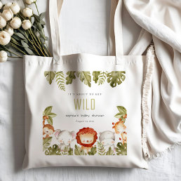 Cute Wild Tropical Safari Animals Baby Shower Tote Bag