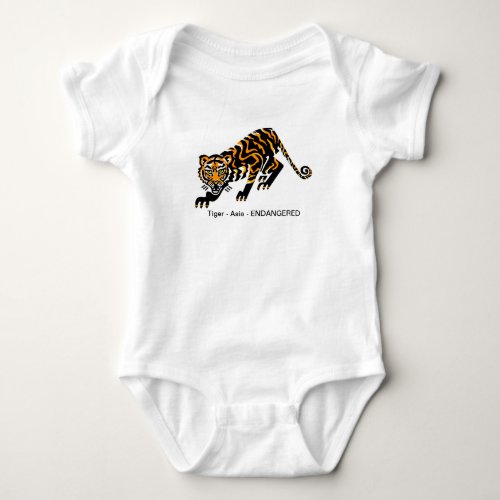  Cute wildcat _ TIGER_ Animal lover _ Endangered _ Baby Bodysuit