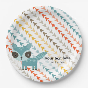 Cute wilderness animal paper plates
