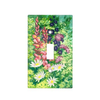 Cute Wildflower Collage Light Switch Cover by ScrdBlueCollectibles at Zazzle
