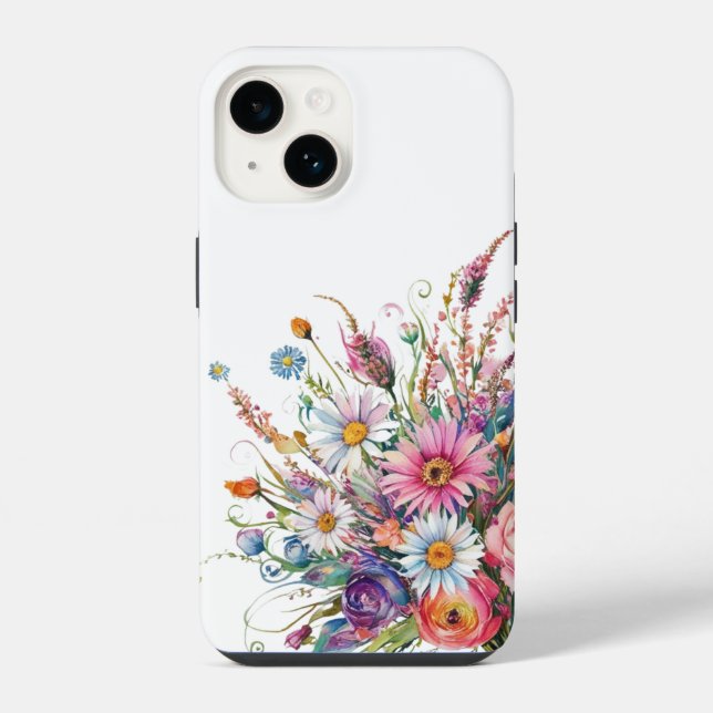 Cute wildflower iphone case (Back)