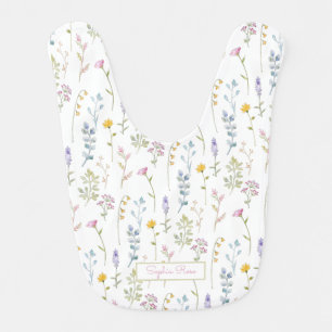 Cute Wildflower Pattern  Baby Bib