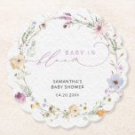 Cute Wildflowers Baby in Bloom Paper Coaster<br><div class="desc">Cute Wildflowers Baby in Bloom Paper Coaster. Matching items are available.</div>
