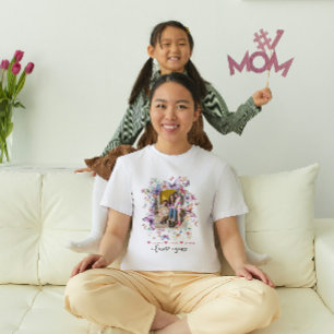 Cute Wildflowers Butterflies Photo Mother's Day T-Shirt