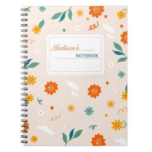 Cute Wildflowers Notebook