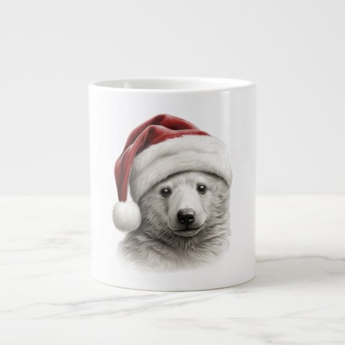 Cute Wildlife Animals Christmas Polar Bear  Giant Coffee Mug