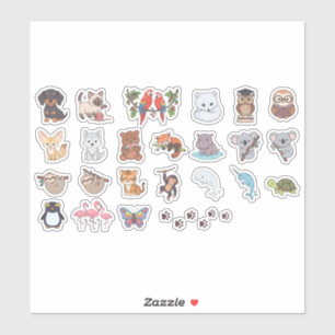 Cute Wildlife Animals Collection Cute Planner Sticker