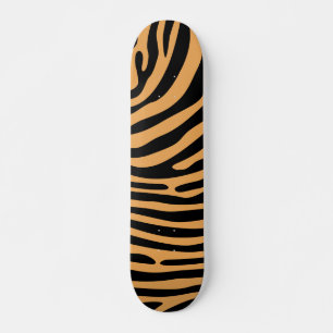 Cute Wildlife Bengal Tiger Animal Print Pattern Skateboard