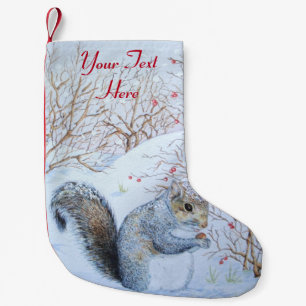 cute wildlife snow scene picture for christmas small christmas stocking