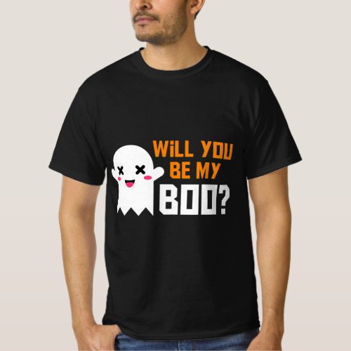 Cute Will You Be My Boo Ghost Halloween Love Part T_Shirt