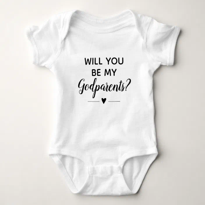 Personalized Godparents Baby Creeper Will You Be My Godparents Unisex