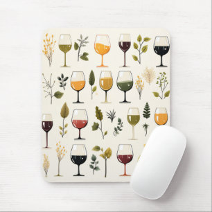 Cute wine cups mousepad