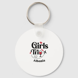 Cute Wine Girls Trip Alnia Travel Vacation Keychain