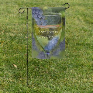 Cute Wine Themed Garden Flag