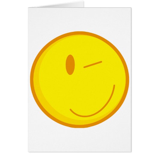 cute winking face cards (Front)