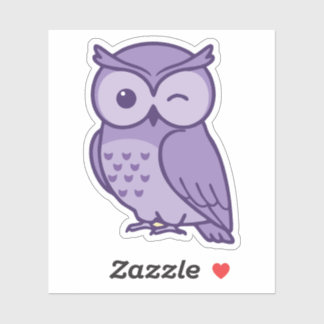 Cute Winking Owl Sticker