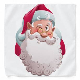 Cute winking Santa Claus Bandana