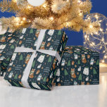 Cute Winter Animals Personalized Christmas Wrapping Paper<br><div class="desc">This cute wrapping paper features winter animals, wearing hats and scarves - you'll find polar bears, penguins, foxes, squirrels, and rabbits. Snowflakes, candy canes, Christmas trees, and gingerbread man cookies add a fun, whimsical touch. It contains text templates for a holiday greeting and name. Easy to personalize for unique gift...</div>