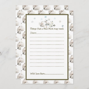 Cute Winter Arctic Wolf Baby Shower Invitation