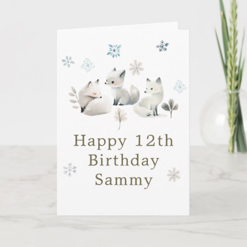 Cute Winter Arctic Wolf Birthday Party