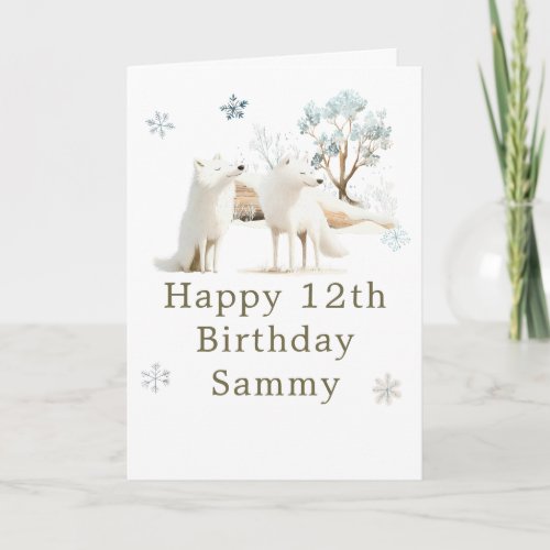 Cute Winter Arctic Wolf Birthday Party
