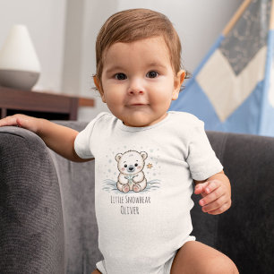 Cute Winter Baby Bear Bodysuit