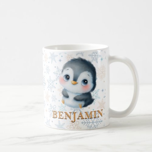 Cute Winter Baby Penguin Christmas Mug