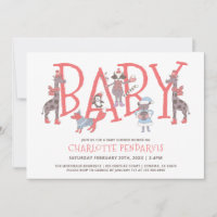 Cute Winter Baby Shower Invitation