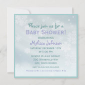 Cute Winter Baby Shower Invitations (Back)