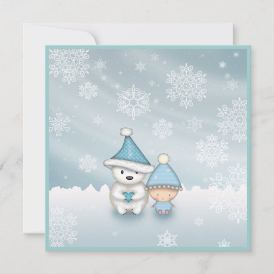 Cute Winter Baby Shower Invitations
