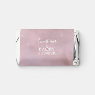 Cute Winter Bear Pink Baby Shower Hershey's Miniatures