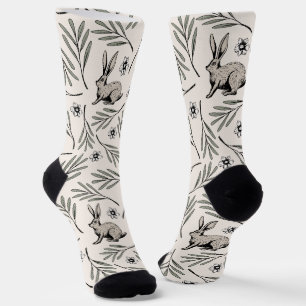 Cute Winter Bunnies Nature Socks