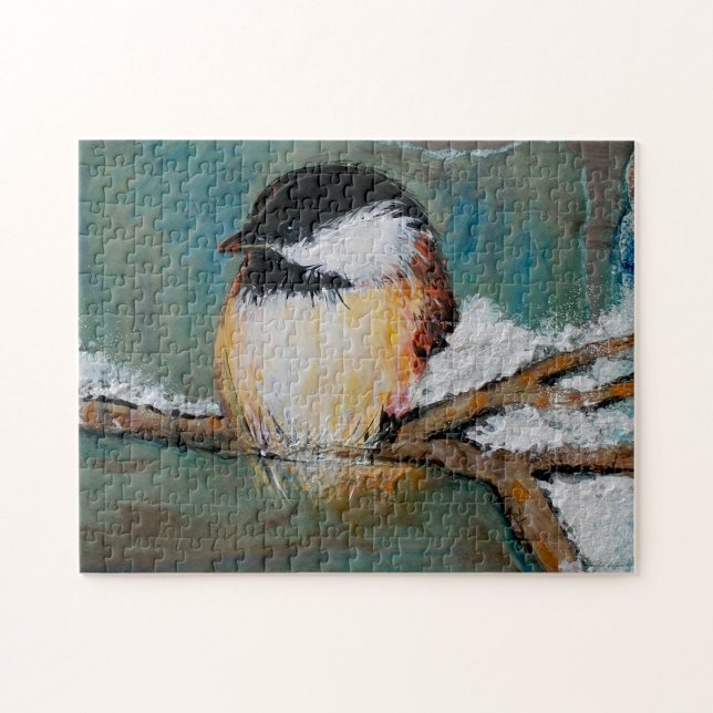 Cute Winter Chickadee Art Jigsaw Puzzle (Cute Winter Chickadee Art Jigsaw Puzzle from Jenn's Emporium. )