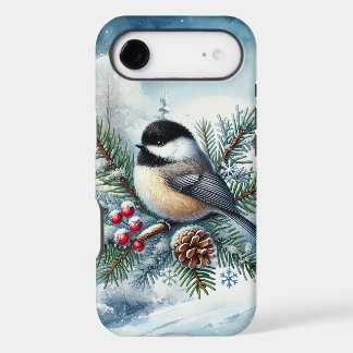 Cute Winter Chickadee bird iPhone 17 Air Case
