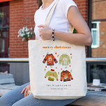 Cute Winter Christmas Hearts Leafy Ugly Sweater  Tote Bag<br><div class="desc">If you need any further customisation please feel free to message me on yellowfebstudio@gmail.com.</div>