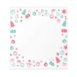 Cute Winter Christmas Pattern Frame Notepad