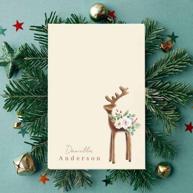 Cute Winter Christmas Reindeer Deer Minimal Post-it Notes (Creator Uploaded)