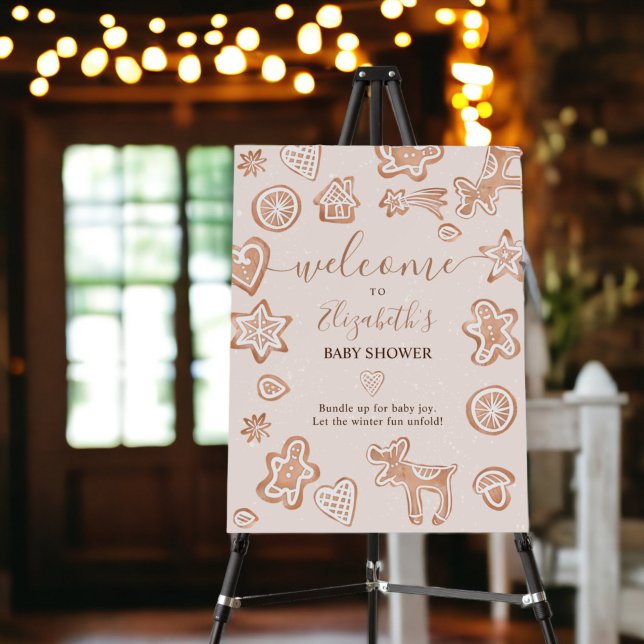 Cute winter Christmas welcome cookie baby shower Foam Board (Cute winter Christmas welcome cookie baby shower Foam Board)