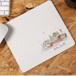 Cute Winter Dachshund Dog | Monogram Mouse Pad<br><div class="desc">Add a touch of charm to your workspace with this adorable Cute Winter Dachshund Dog Mouse Pad. Featuring a whimsical watercolor illustration of a playful dachshund dashing through a snowy wonderland, this design brings warmth and holiday cheer to any desk. The soft color palette and delicate winter accents, like snowflakes...</div>