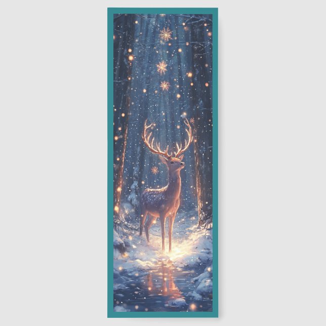 Cute Winter Deer Bookmarks (Back)