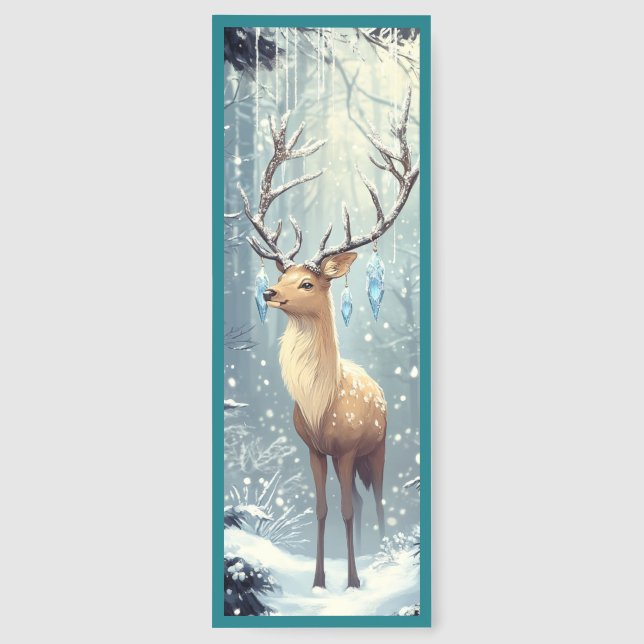 Cute Winter Deer Bookmarks (Back)