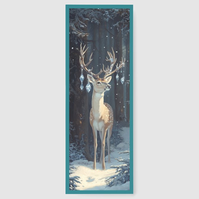 Cute Winter Deer Bookmarks (Back)