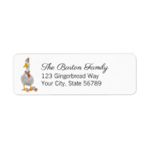 Cute Winter Duck Return Address Label