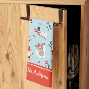 Cute Winter Festive Christmas Kitchen Towel