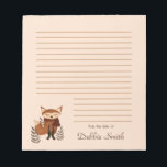 Cute Winter Fox Notepad<br><div class="desc">Hand-drawn winter fox with a neck scarf. Change the message on the front and/or personalize it on the inside. Illustration by Lavender Mint Graphics.</div>