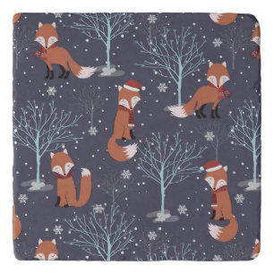 Cute Winter Fox Trivet