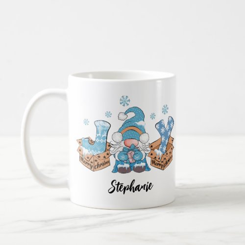Cute Winter Joy Gnome Personalized Coffee Mug