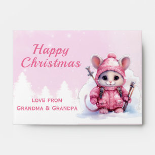 Cute Winter Mouse Christmas Cash Gift Envelope