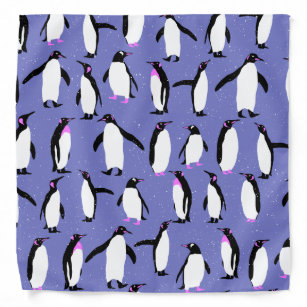 Cute winter penguin pattern bandana
